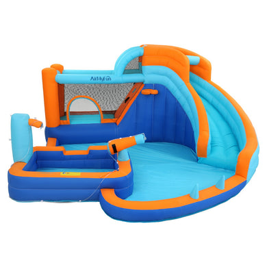 AirMyFun Kids Inflatable Pool Water Slide Park Jumping Castle Bounce 382X381CM - Santas Workshop Direct 
