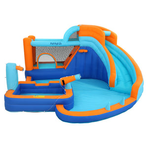 AirMyFun Kids Inflatable Pool Water Slide Park Jumping Castle Bounce 382X381CM - Santas Workshop Direct 