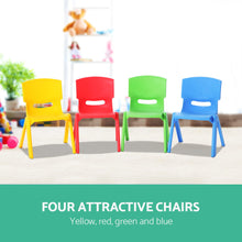 Keezi Kids Chairs Set Plastic Set of 4 Activity Study Chair 50KG - Santas Workshop Direct 