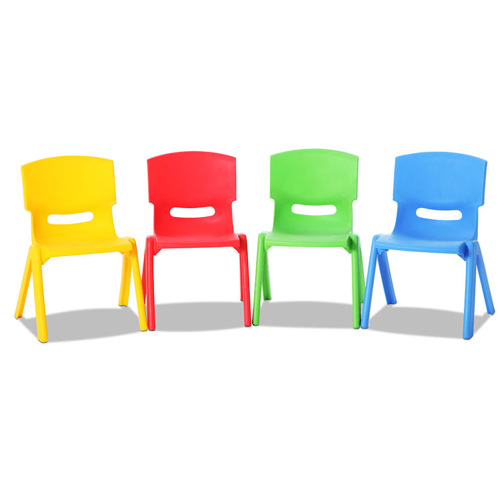 Keezi Kids Chairs Set Plastic Set of 4 Activity Study Chair 50KG - Santas Workshop Direct 