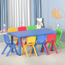 Keezi 9PCS Kids Table and Chairs Set Children Study Desk Furniture Plastic 8 Chairs - Santas Workshop Direct 