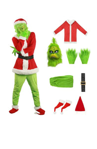 Large Grinch  Suit 7 pcs (3XXX LARGE SIZE) Santas Workshop Direct