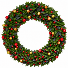 PRE-ORDER 2026 Handmade 20-Inch (51cm) Red Christmas Wreath – Bauble & Berry Door Decoration