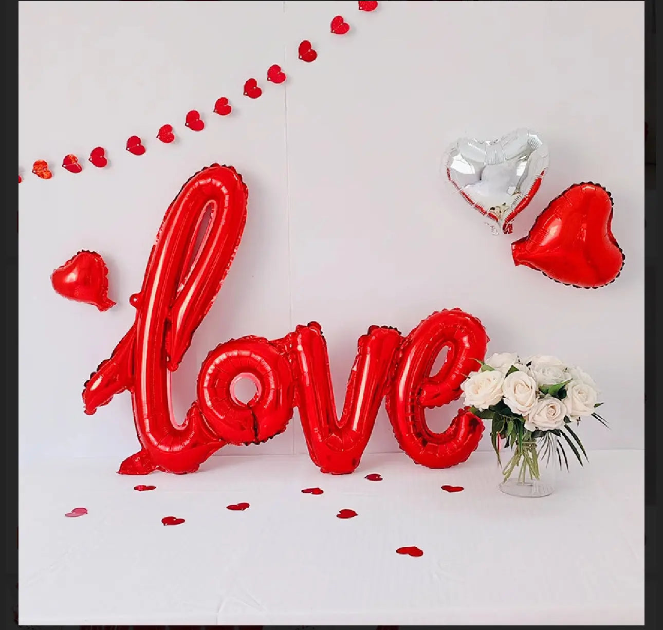 Love Heart Foil Balloons Valentine's Day Wedding Decoration Party Supplies Santas Workshop Direct