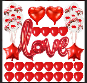 Love Heart Foil Balloons Valentine's Day Wedding Decoration Party Supplies Santas Workshop Direct