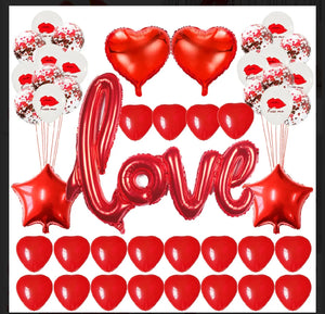 Love Heart Foil Balloons Valentine's Day Wedding Decoration Party Supplies Santas Workshop Direct