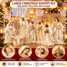 Large Christmas Nativity Set with Angel & Three Wise Men – 41cm Holy Family, 40cm Kings & 36cm Angel | Buy Online Australia