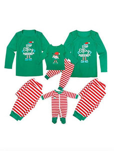 MUM Christmas Grinch sleepwear STOP Elfing AROUND Green Family Christmas Pajamas Sets Santas Workshop Direct