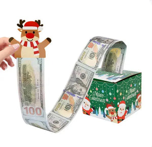 Merry Christmas Funny Christmas Money Holder Surprise Set with Pull Cash Gift Money Box Paper Boxes Santas Workshop Direct