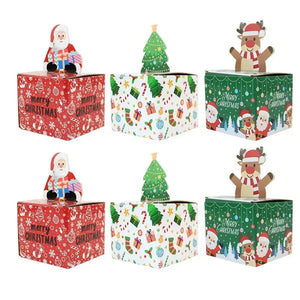 Merry Christmas Funny Christmas Money Holder Surprise Set with Pull Cash Gift Money Box Paper Boxes x1pcs (WHITE) Santas Workshop Direct