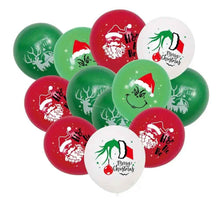 12PCS Merry Christmas Foil Balloons 12 Inch – Red, Green & White Party Balloons for Christmas Decorations, Holiday Parties, Family Gatherings & Festive Events