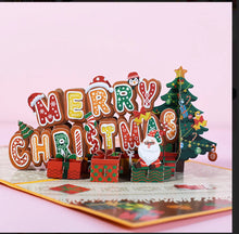 Christmas wreath celebration 3D surprise origami pop up card Santas Workshop Direct