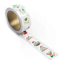 Merry Christmas stickers 50 pcs seal labels roll party stickers  Santas Workshop Direct