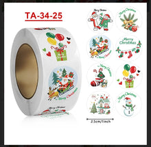 Merry Christmas stickers 50 pcs seal labels roll party stickers  Santas Workshop Direct