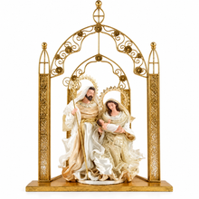 🎄 Christmas Handmade Nativity Set – 36cm Holy Family with 65cm Gazebo, Religious Christian Christmas Scene, Home Decor & Holiday Display Gift ✨