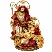 12" Christmas Nativity Set with 24" Gold Gazebo – Holy Family, Three Wise Men & Angel – Large Religious Christmas Decoration