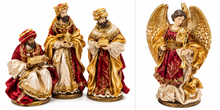 12" Christmas Nativity Set with 24" Gold Gazebo – Holy Family, Three Wise Men & Angel – Large Religious Christmas Decoration