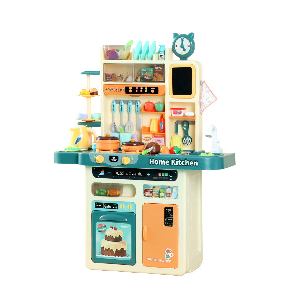 Keezi Kids Kitchen Pretend Play Set Cooking Sound Steam Light Function - Santas Workshop Direct 