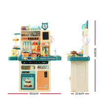 Keezi Kids Kitchen Pretend Play Set Cooking Sound Steam Light Function - Santas Workshop Direct 