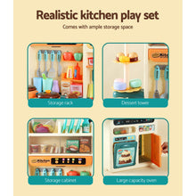 Keezi Kids Kitchen Pretend Play Set Cooking Sound Steam Light Function - Santas Workshop Direct 