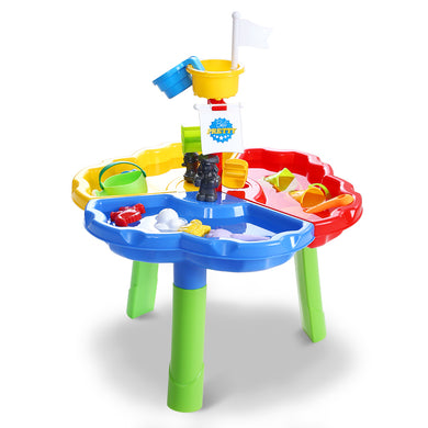 Keezi Kids Sandpit Pretend Play Set Outdoor Sand Water Table Beach Toy - Santas Workshop Direct 