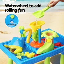 Keezi Kids Sand and Water Table Windmill Shovel Outdoor Sandpit Toys Beach Play - Santas Workshop Direct 