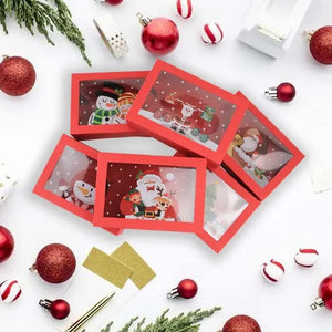 Christmas Red with clear window cookie Box x 12 pcs Santas Workshop Direct