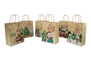  Christmas bags with  tags  cookie Box x 12 pcs Santas Workshop Direct