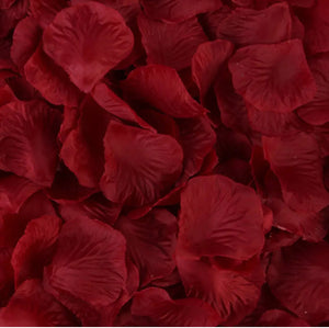 100 Pcs/Pack Artificial Flower Rose Petals for Wedding Valentine's Day Decor DARK RED Santas Workshop Direct