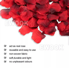 1000 Pcs/Pack Artificial Flower Rose Petals for Wedding Valentine's Day Decor Santas Workshop Direct