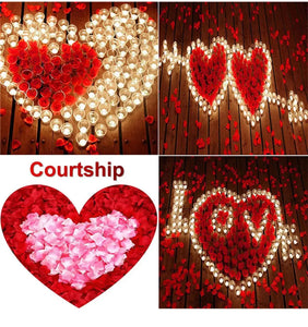 1000 Pcs/Pack Artificial Flower Rose Petals for Wedding Valentine's Day Decor Santas Workshop Direct