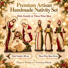 PRE ORDER 9.75” Premium Artisian handmade Christmas figurine Holy family 50 cm Three Wise men 51cm  PRE ORDER
