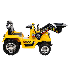 Rigo Kids Electric Ride On Car Bulldozer Digger Loader Remote 6V Yellow - Santas Workshop Direct 