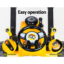 Rigo Kids Electric Ride On Car Bulldozer Digger Loader Remote 6V Yellow - Santas Workshop Direct 