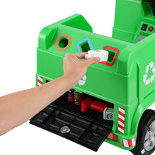 Rigo Kids Ride On Car Garbage Truck Police Light 12V Electric Toys Cars Green - Santas Workshop Direct 