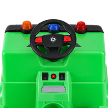 Rigo Kids Ride On Car Garbage Truck Police Light 12V Electric Toys Cars Green - Santas Workshop Direct 