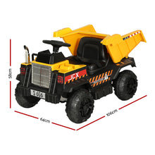 Rigo Kids Electric Ride On Car Dumptruck Loader Toy Cars 12V Yellow - Santas Workshop Direct 