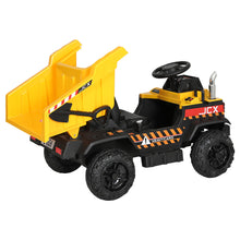 Rigo Kids Electric Ride On Car Dumptruck Loader Toy Cars 12V Yellow - Santas Workshop Direct 