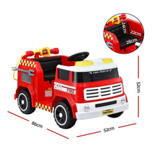 Rigo Kids Ride On Car Electric Fire Engine Fighting Truck with Water Gun Music - Santas Workshop Direct 