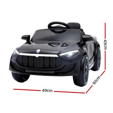 Rigo Kids Electric Ride On Car Toys Cars Horn Music Remote Control 12V Black - Santas Workshop Direct 