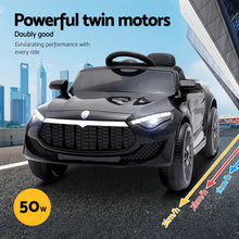 Rigo Kids Electric Ride On Car Toys Cars Horn Music Remote Control 12V Black - Santas Workshop Direct 