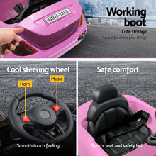 Rigo Kids Electric Ride On Car Toys Cars Headlight Music Remote Control 12V Pink - Santas Workshop Direct 