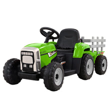 Electric Ride On Car Rigo Kids Ride On Cars Tractor Toy 12V Green - Santas Workshop Direct 