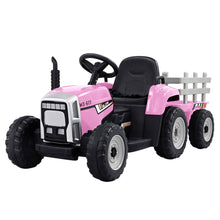 Rigo Kids Electric Ride On Car Tractor Toy Cars 12V Pink - Santas Workshop Direct 