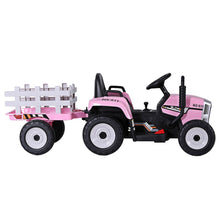 Rigo Kids Electric Ride On Car Tractor Toy Cars 12V Pink - Santas Workshop Direct 