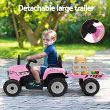 Rigo Kids Electric Ride On Car Tractor Toy Cars 12V Pink - Santas Workshop Direct 