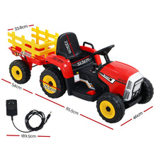 Rigo Kids Electric Ride On Car Tractor Toy Cars 12V Red - Santas Workshop Direct 
