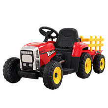 Rigo Kids Electric Ride On Car Tractor Toy Cars 12V Red - Santas Workshop Direct 