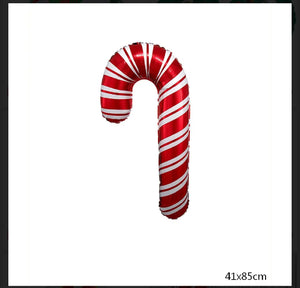 RED Candy cane  Foil Balloons Balloons Party Decor  PRE ORDER extra large 73cm x1 pc Santas Workshop Direct