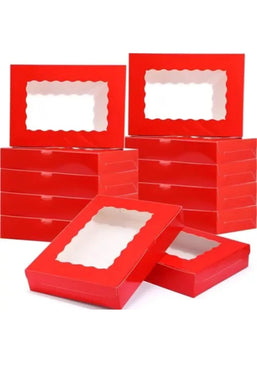 Red Christmas Cookie boxes x 12 pcs Santas Workshop Direct